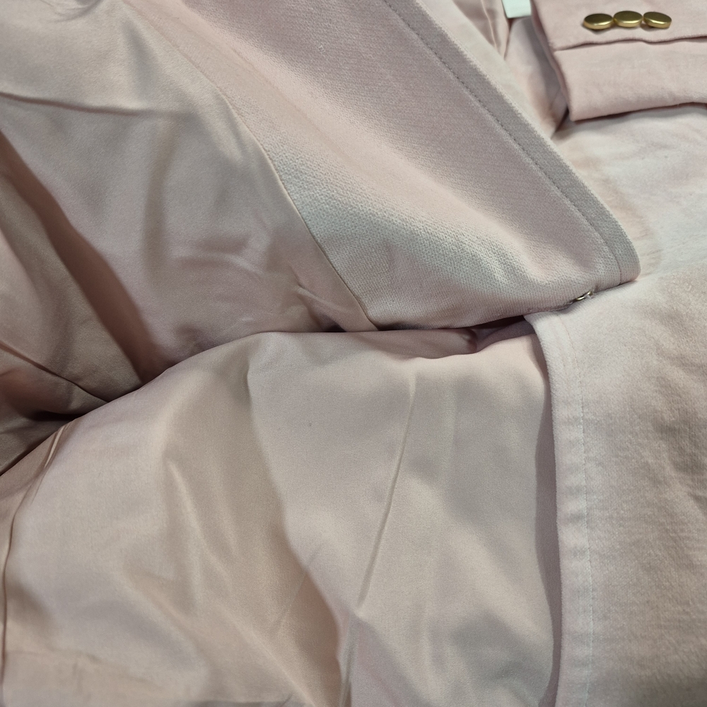 Free Assembly Blush Pink Velvet Blazer with Gold Buttons 2731/847 - Picture 3 of 11